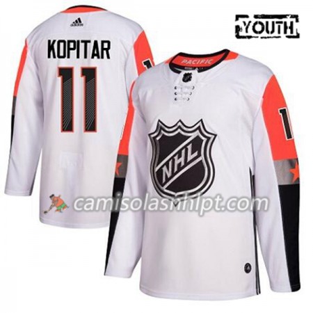Camisola Los Angeles Kings Anze Kopitar 11 2018 NHL All-Star Pacific Division Adidas Branco Authentic - Criança